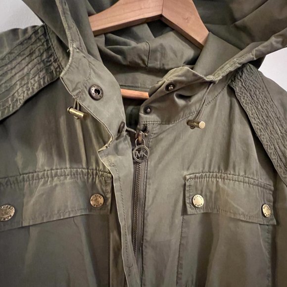 Michael Kors utility jacket army green sz M - Picture 3 of 9